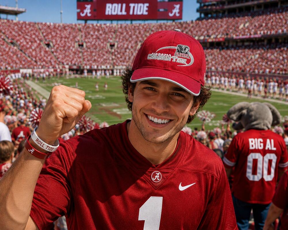 Alabama Crimson Tide Big Al Hat Roll Tide SEC Football Gameday Cap Red